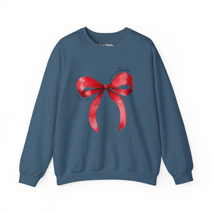 Merry Christmas Bow Crewneck - Gildan