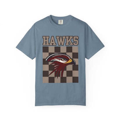 Checkered Hawks Tee - Comfort Colors