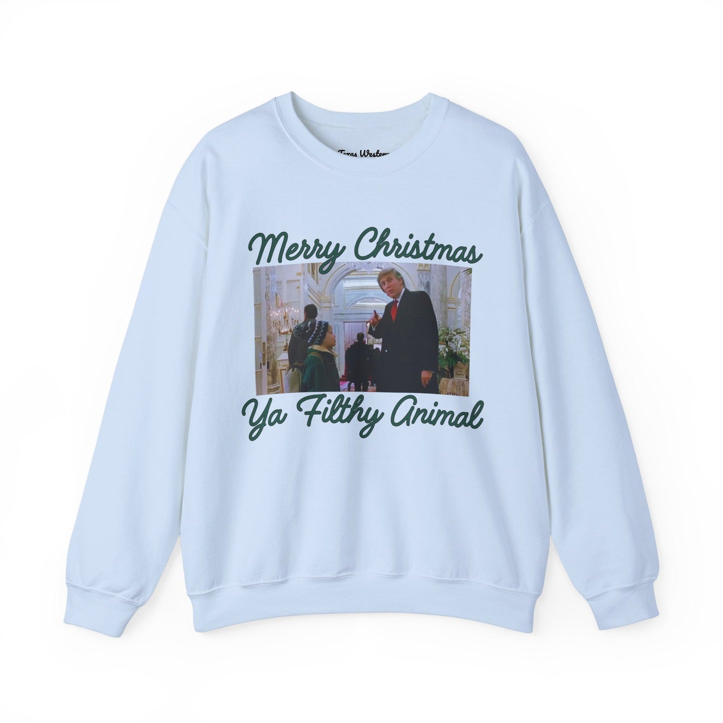 Merry Christmas Ya Filthy Animal Crewneck - Gildan