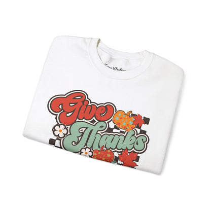 Give Thanks To The Lord - Red - Crewneck - Gildan