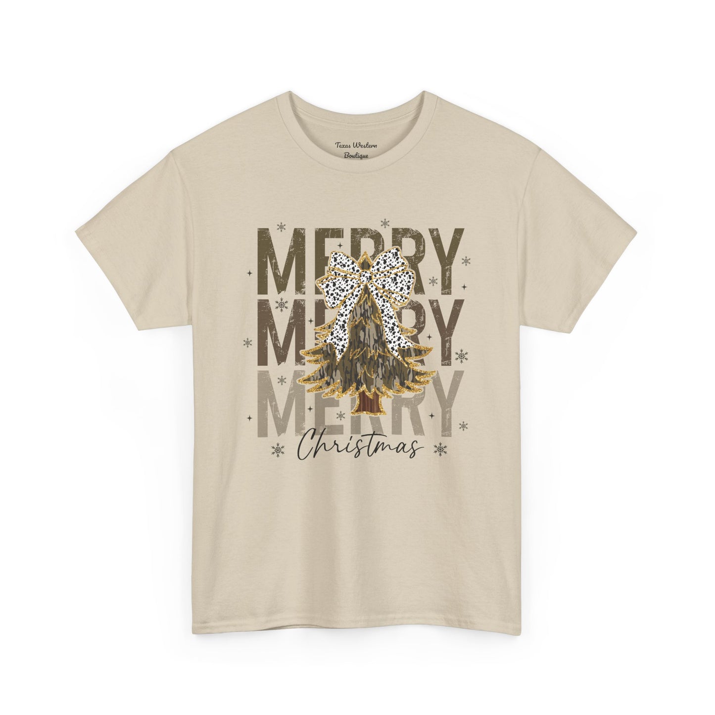 Camo Merry Christmas Tee - Gildan