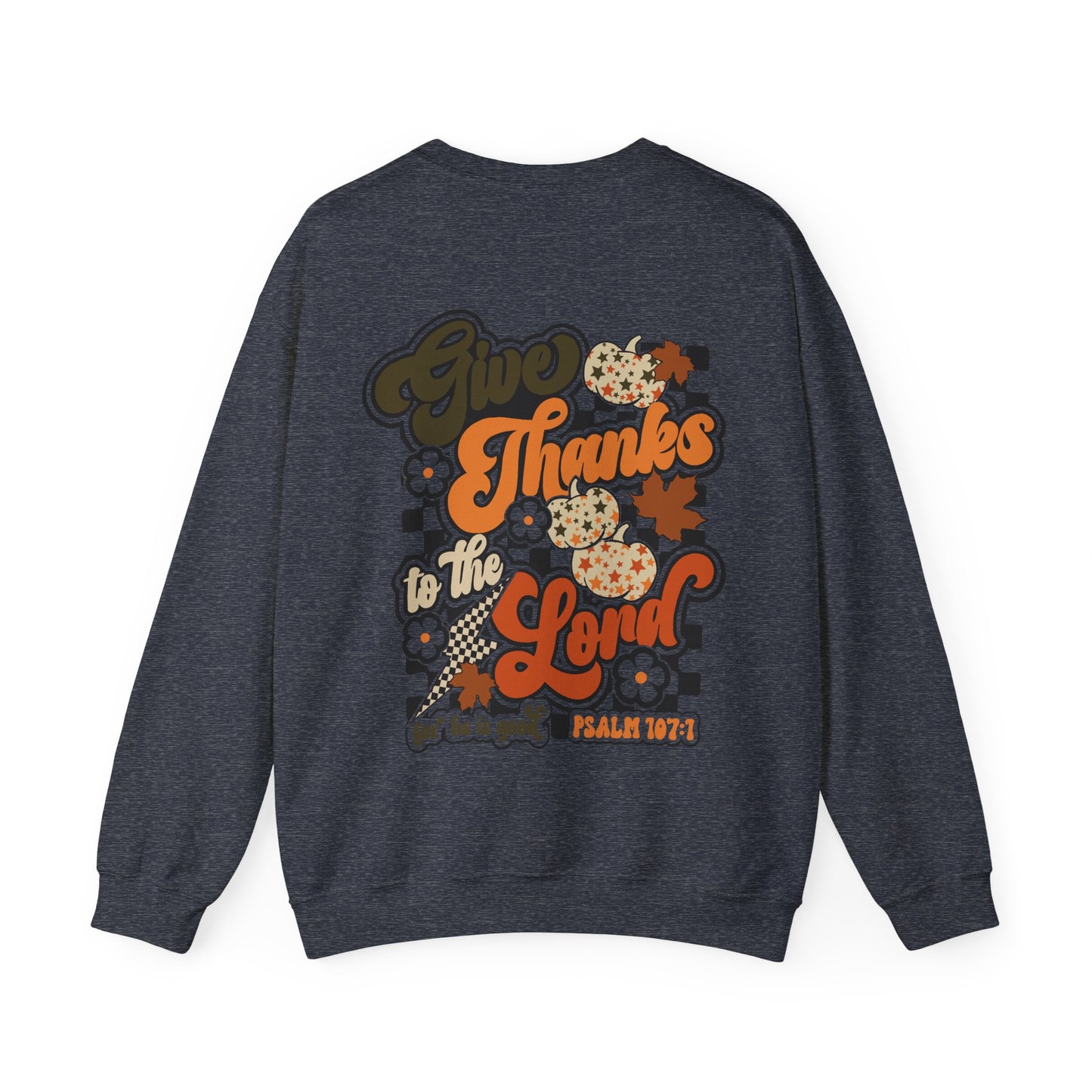 Give Thanks To The Lord Crewneck - Green - Gildan