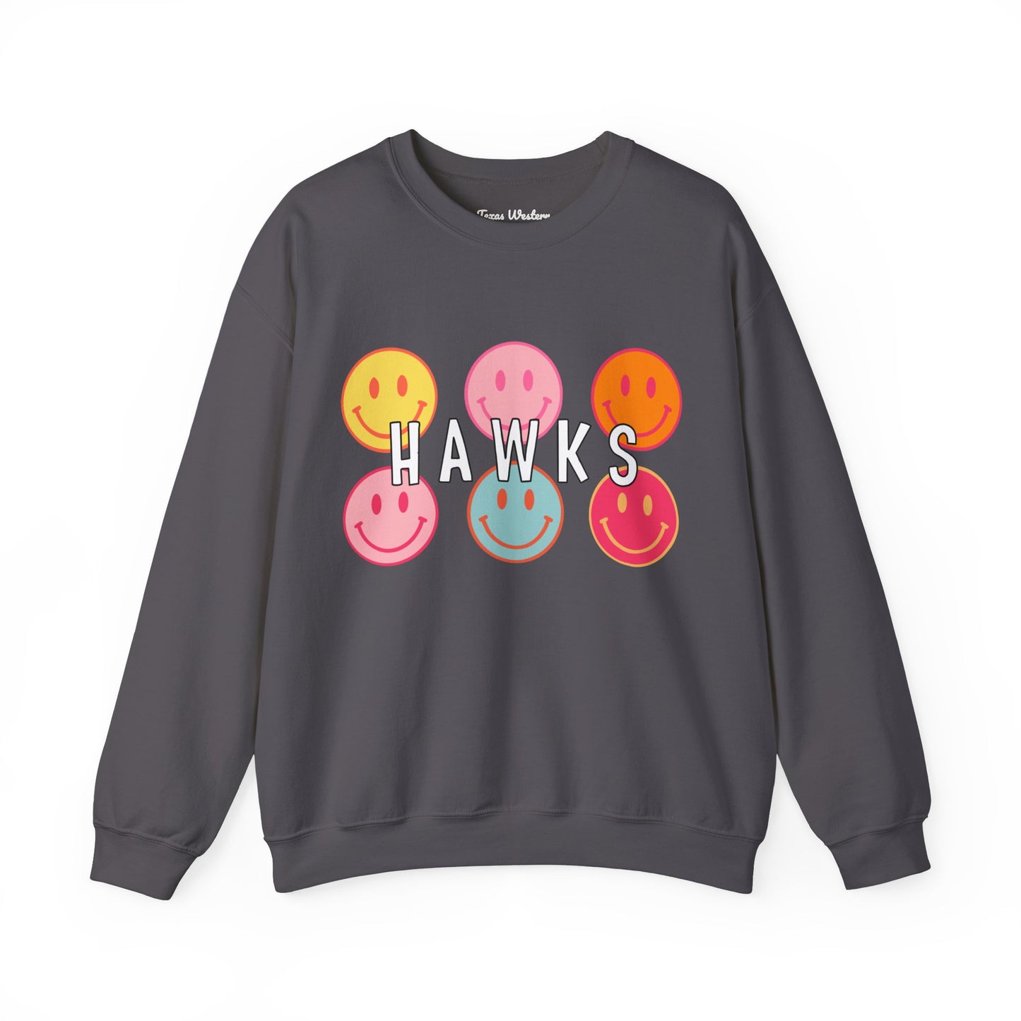 Hawks Smiley Crewneck - Gildan
