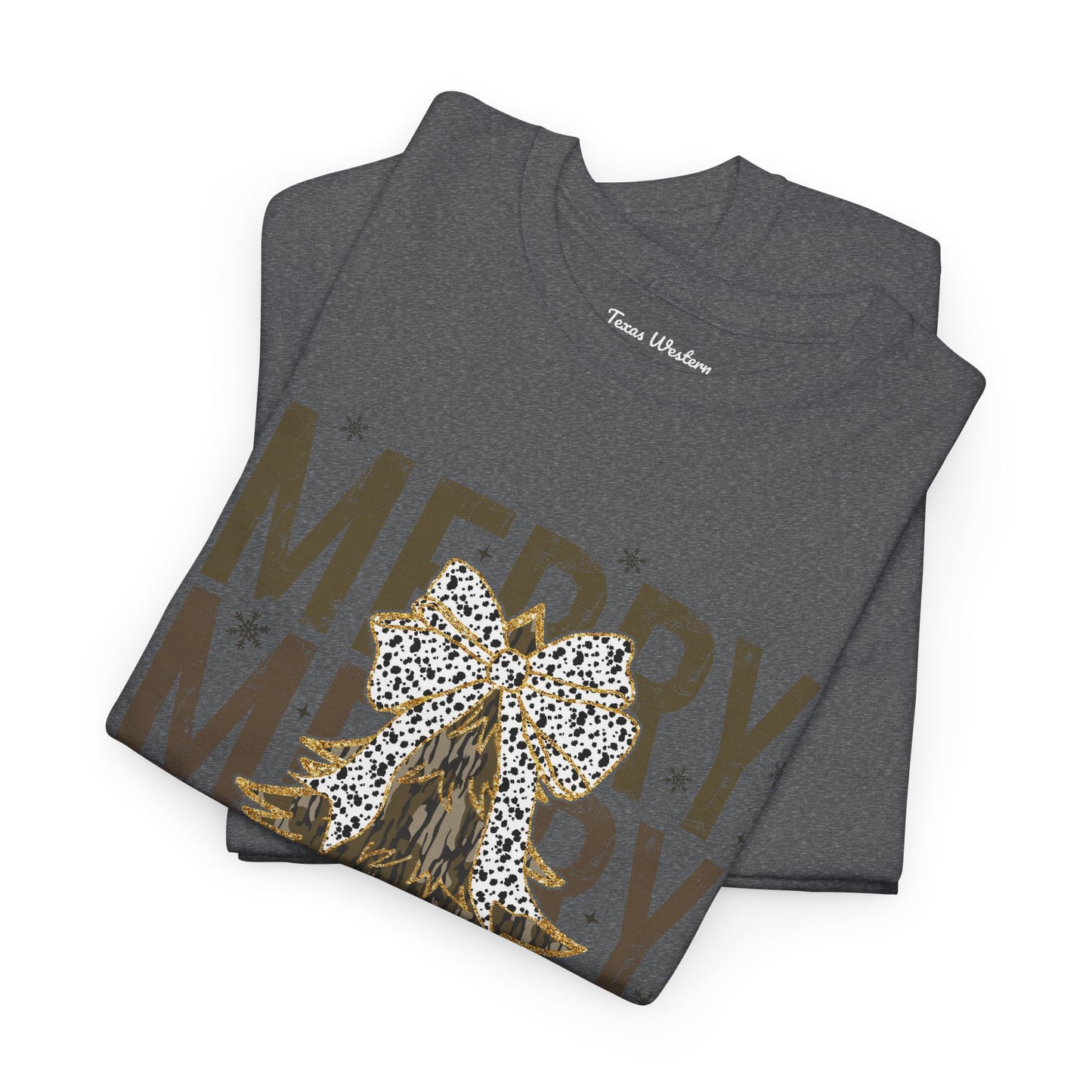Camo Merry Christmas Tee - Gildan