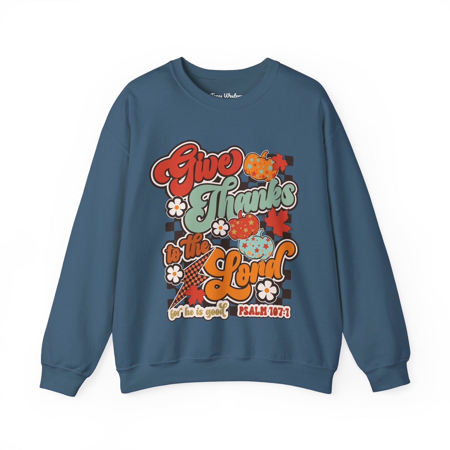 Give Thanks To The Lord - Red - Crewneck - Gildan