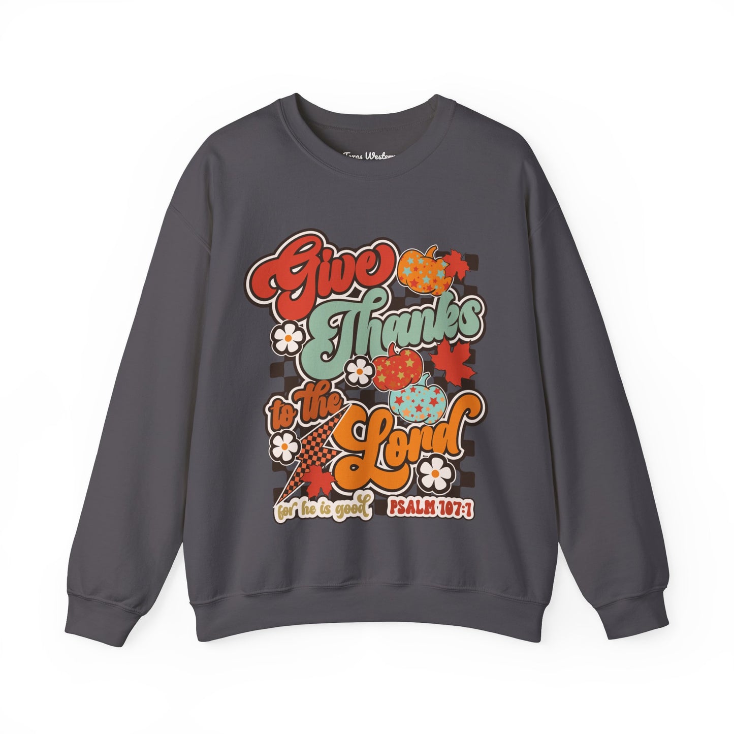 Give Thanks To The Lord - Red - Crewneck - Gildan