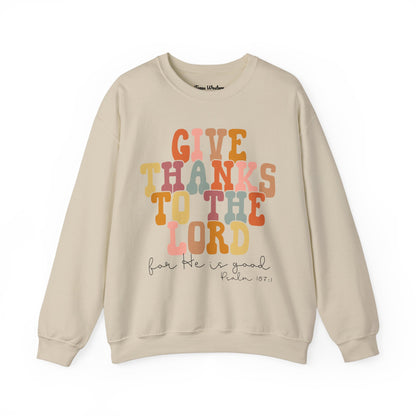 Give Thanks to the Lord Crewneck - Gildan