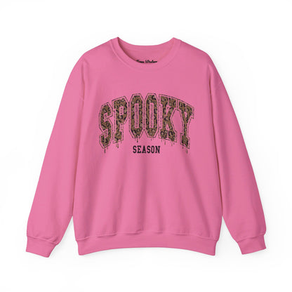 Spooky Season Brown Cheetah Crewneck - Gildan