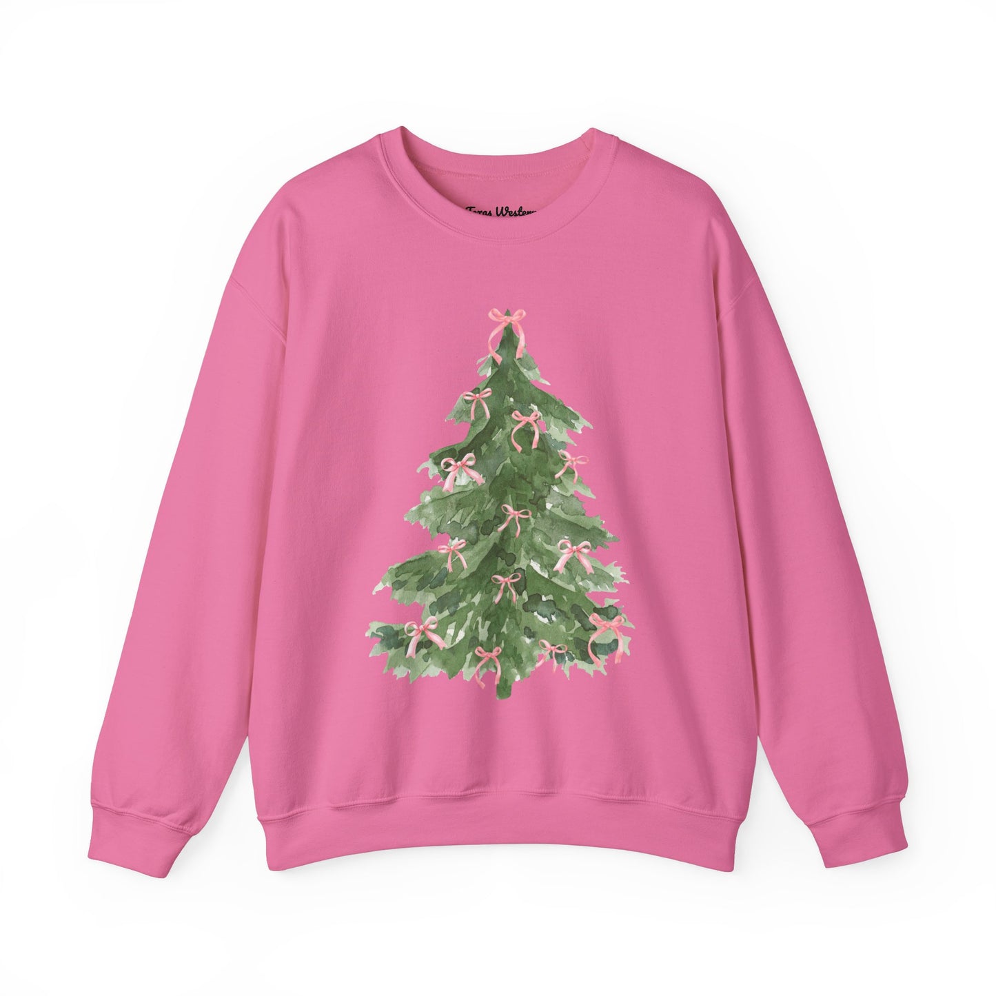 Pink Bow Christmas Crewneck - Gildan