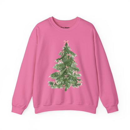 Pink Bow Christmas Crewneck - Gildan