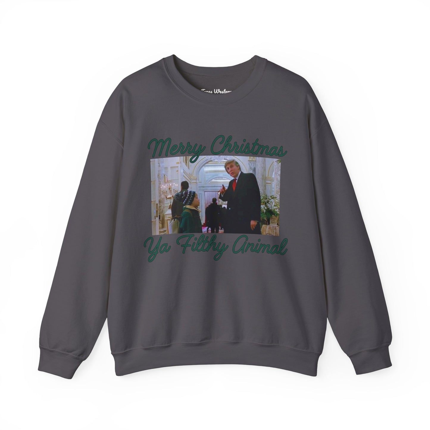 Merry Christmas Ya Filthy Animal Crewneck - Gildan