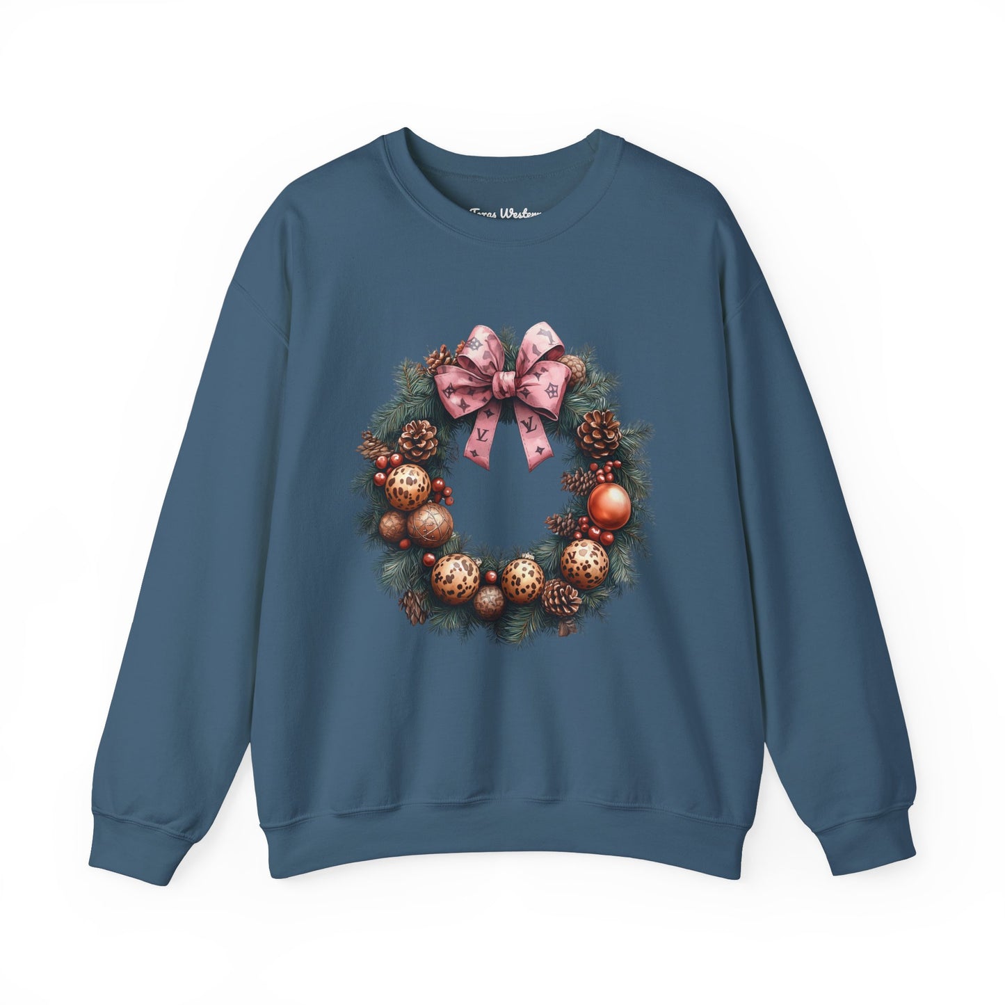 Christmas Wreath Crewneck - Gildan