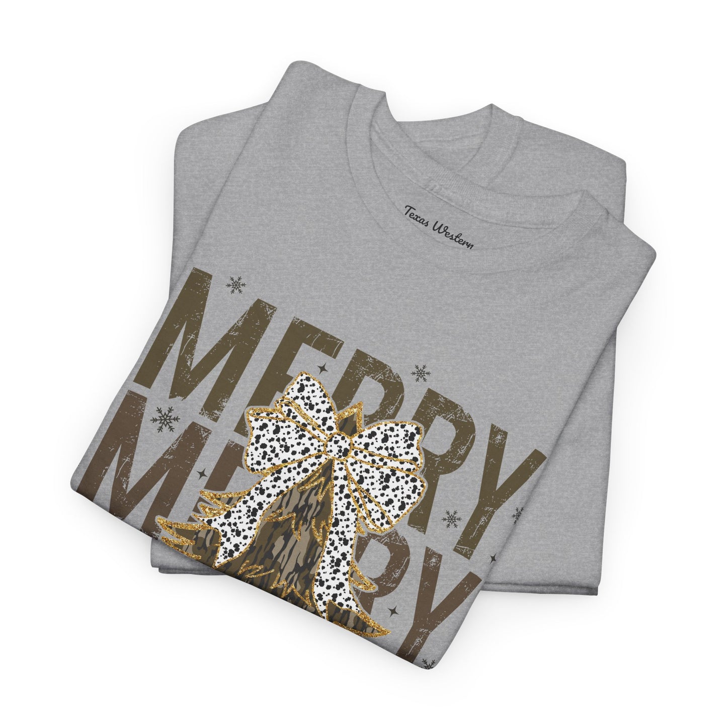 Camo Merry Christmas Tee - Gildan