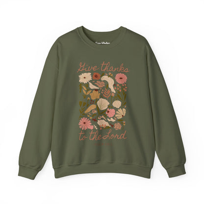 Give Thanks Boho Crewneck - Gildan