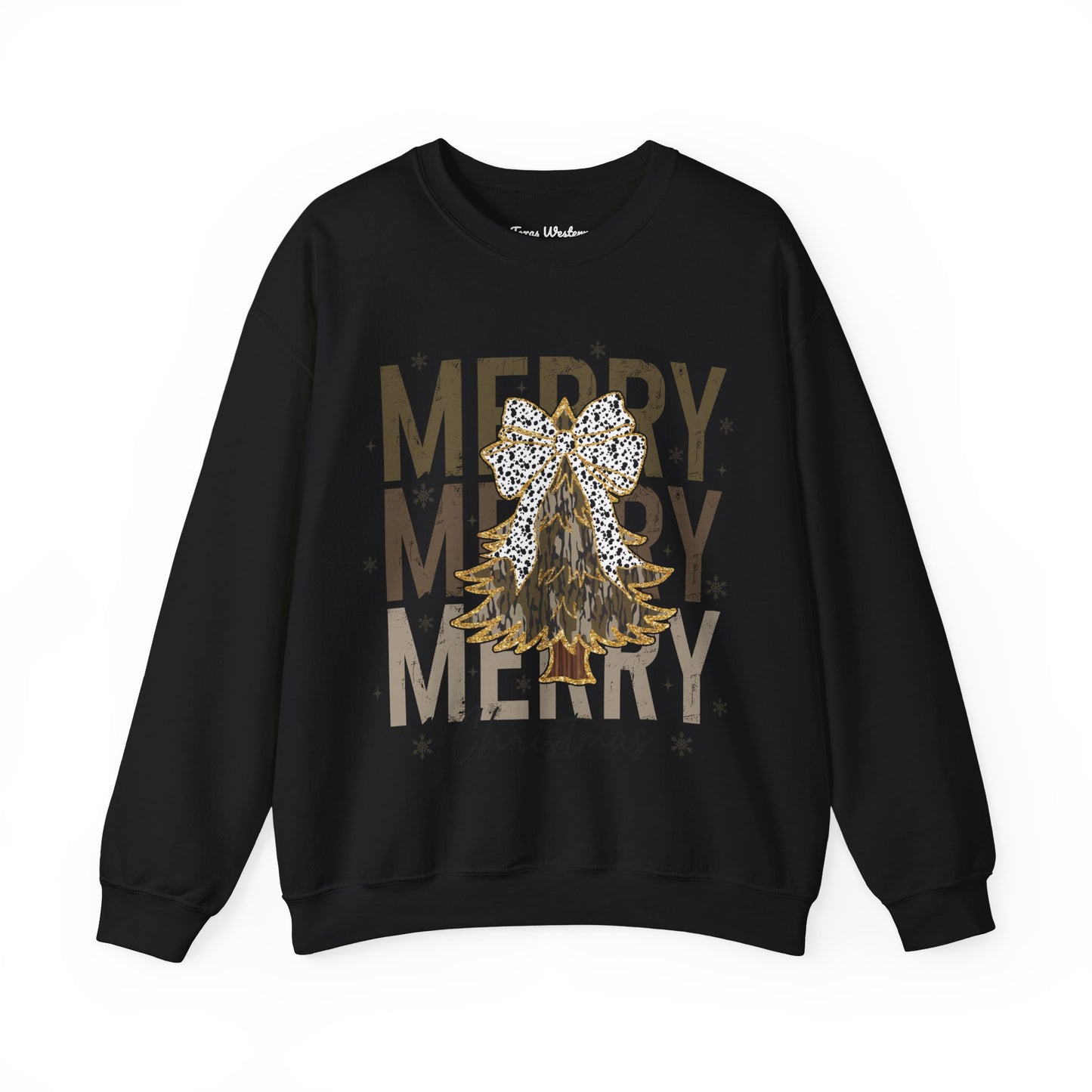 Camo Merry Christmas Crewneck - Gildan