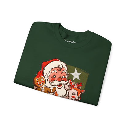 Vintage Christmas Collage Crewneck - Gildan