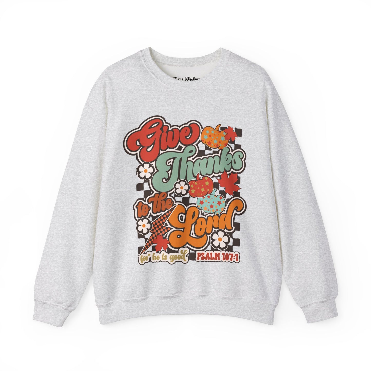 Give Thanks To The Lord - Red - Crewneck - Gildan