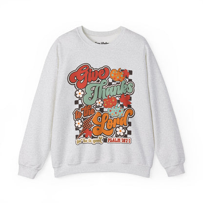 Give Thanks To The Lord - Red - Crewneck - Gildan
