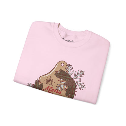 Christmas Cow Tag Crewneck - Gildan