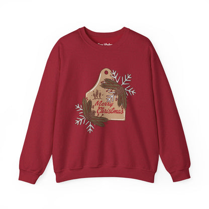 Christmas Cow Tag Crewneck - Gildan