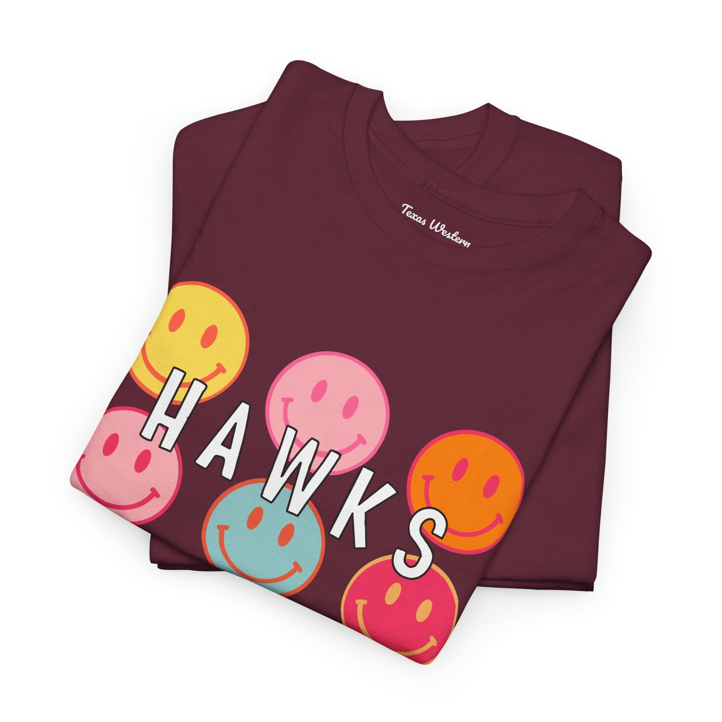 Hawks Smiley Tee  - Gildan