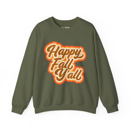 Happy Fall Y'all Crewneck - Gildan
