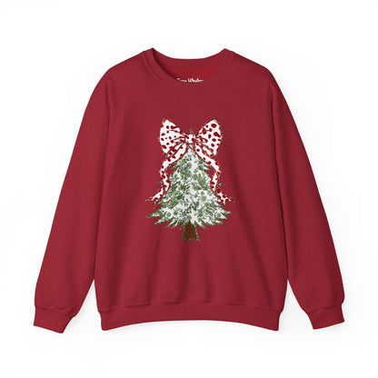 Glitter Christmas Tree Crewneck - Gildan
