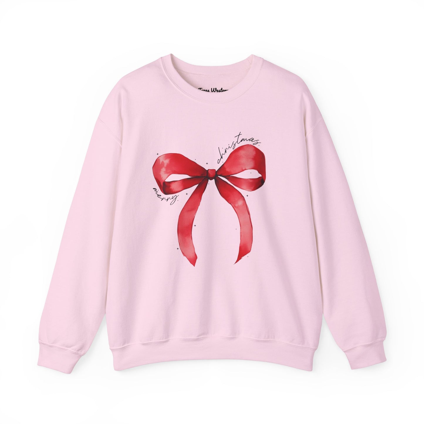Merry Christmas Bow Crewneck - Gildan