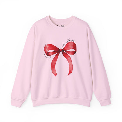 Merry Christmas Bow Crewneck - Gildan