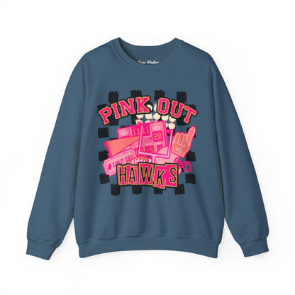 Pink Out Hawks Crewneck - Gildan