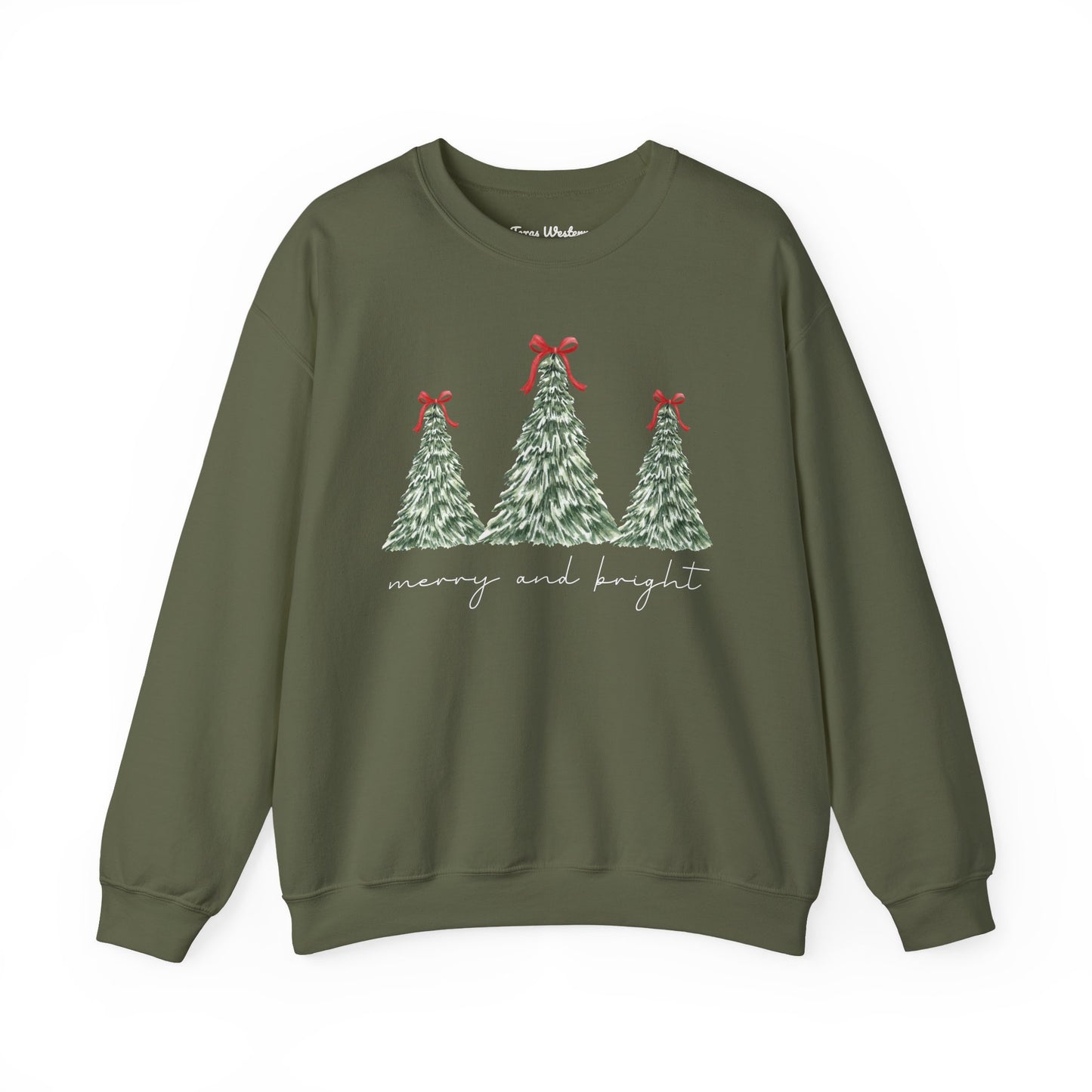 Merry and Bright Crewneck - Gildan