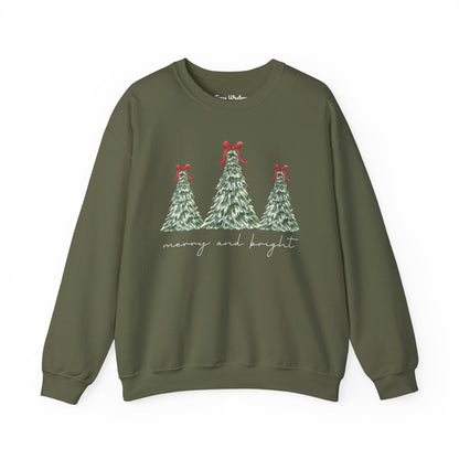 Merry and Bright Crewneck - Gildan