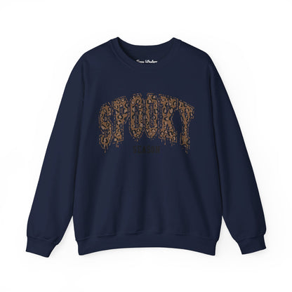 Spooky Season Brown Cheetah Crewneck - Gildan