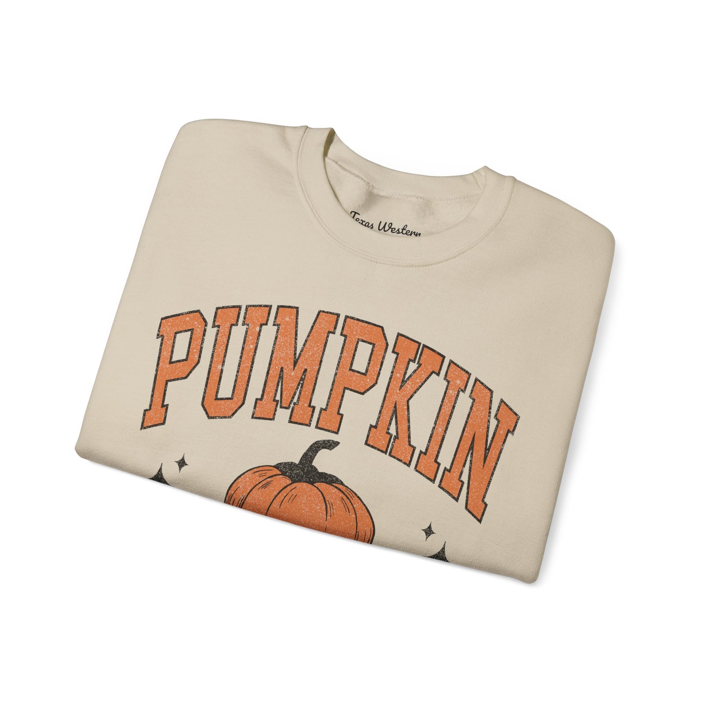 Pumpkin Season Varsity Font Crewneck - Gildan