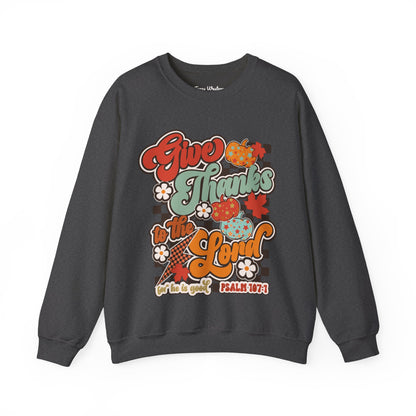 Give Thanks To The Lord - Red - Crewneck - Gildan