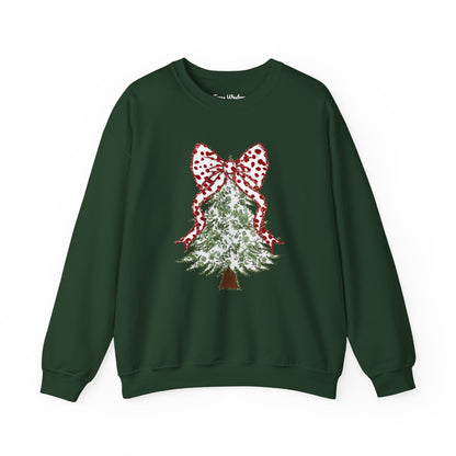 Glitter Christmas Tree Crewneck - Gildan