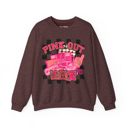 Pink Out Hawks Crewneck - Gildan
