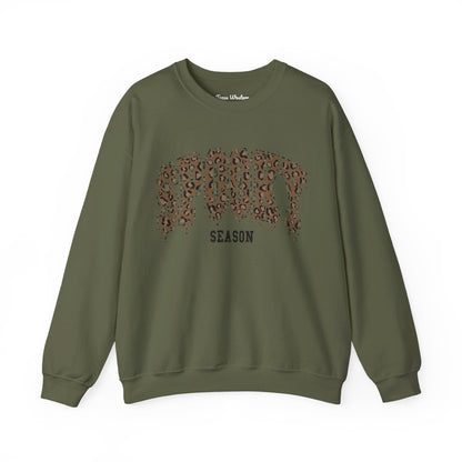 Spooky Season Brown Cheetah Crewneck - Gildan
