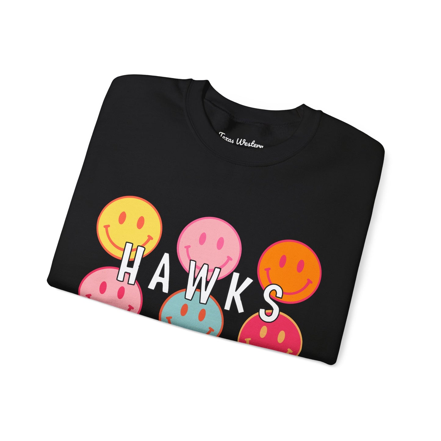Hawks Smiley Crewneck - Gildan