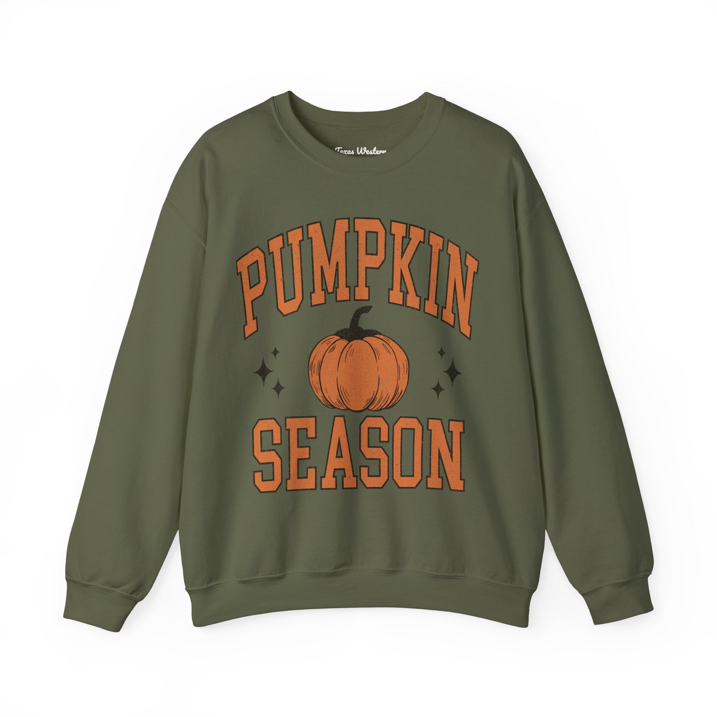 Pumpkin Season Varsity Font Crewneck - Gildan
