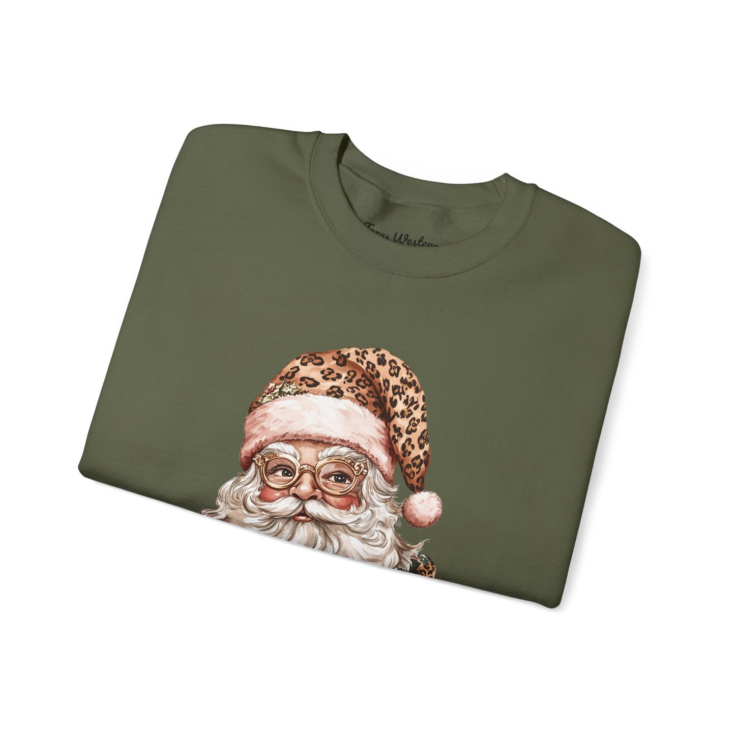 Cheetah Santa Crewneck - Gildan
