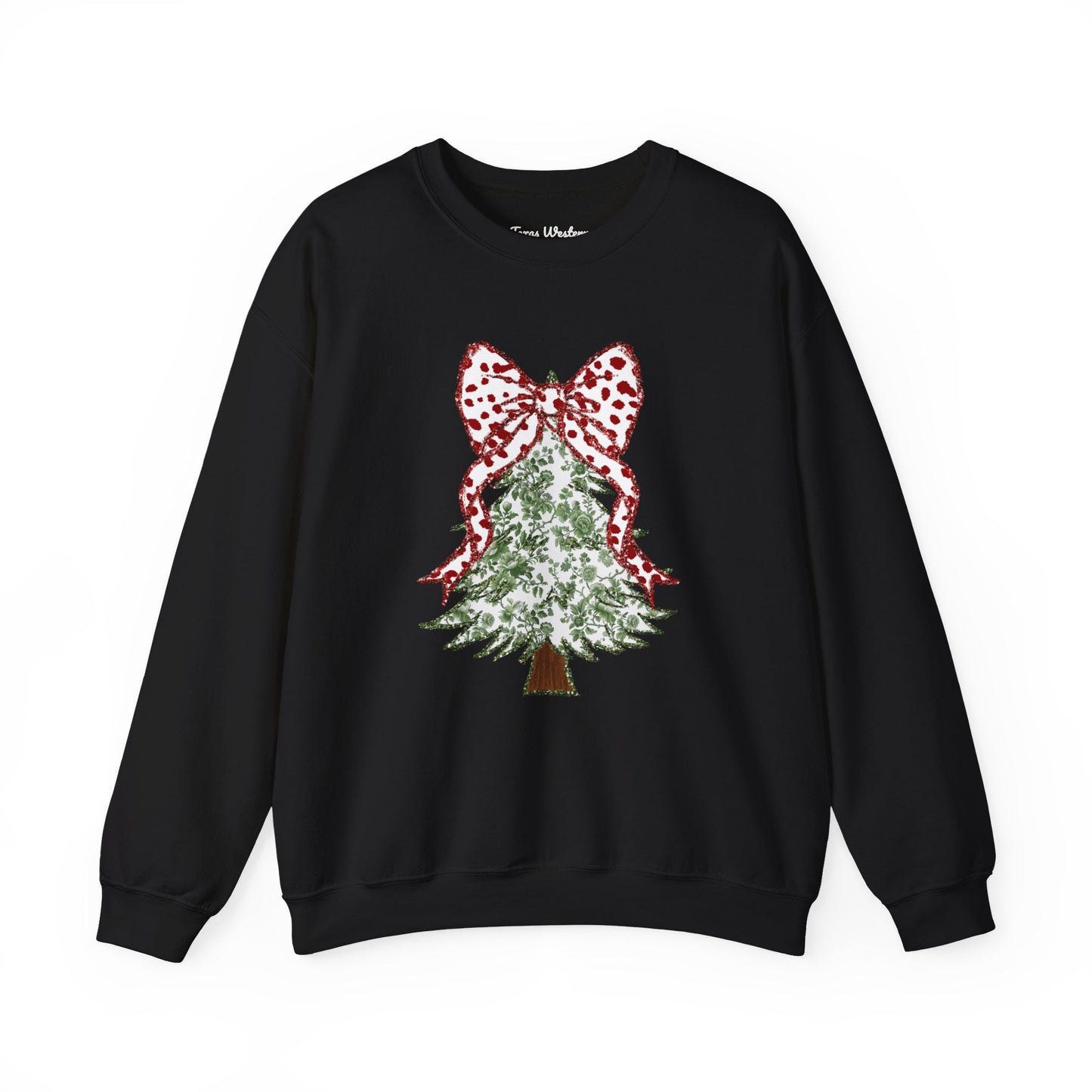 Glitter Christmas Tree Crewneck - Gildan