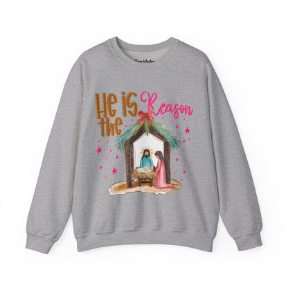 He is The Reason Crewneck - Gildan