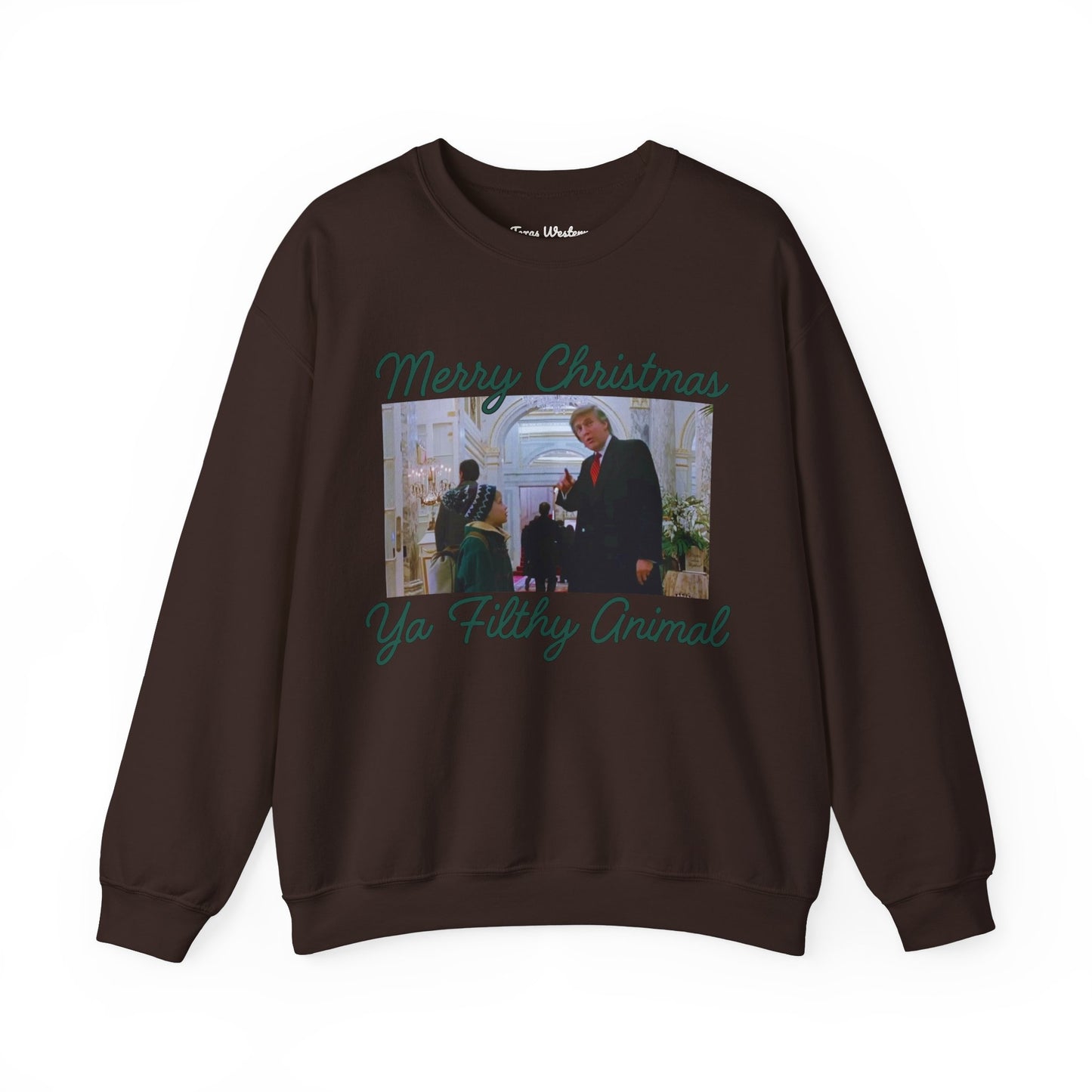 Merry Christmas Ya Filthy Animal Crewneck - Gildan