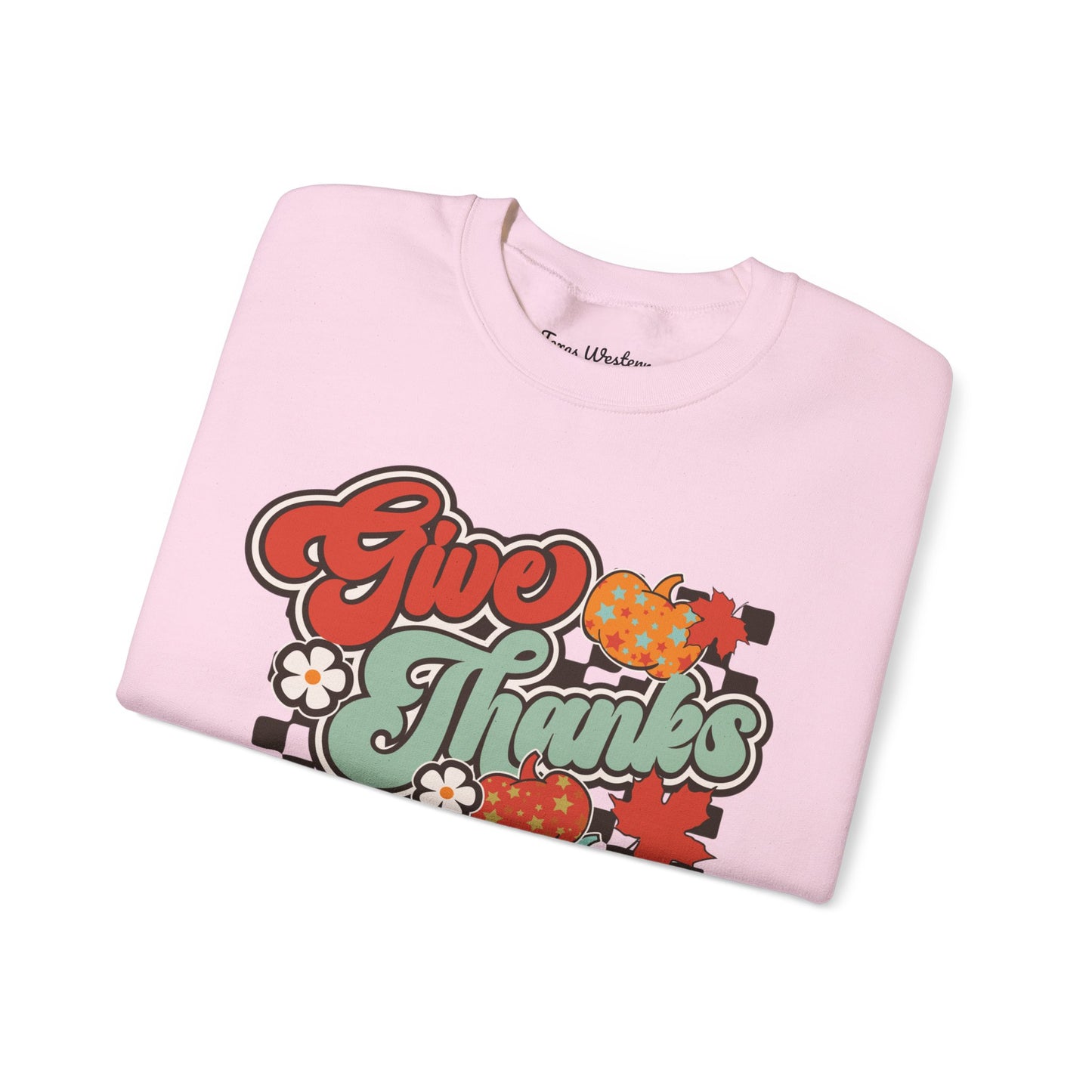 Give Thanks To The Lord - Red - Crewneck - Gildan