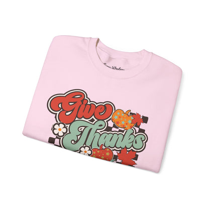 Give Thanks To The Lord - Red - Crewneck - Gildan