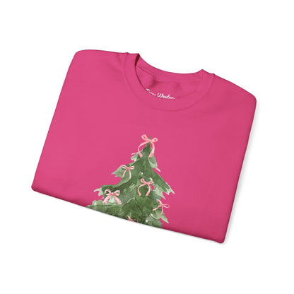 Pink Bow Christmas Crewneck - Gildan