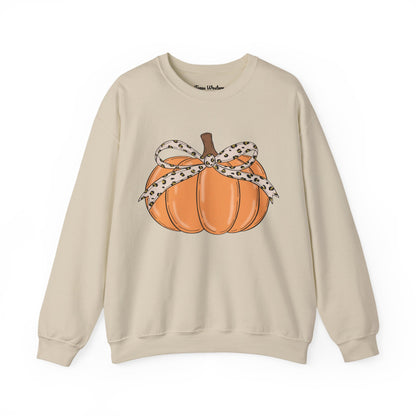 Cheetah Bow Pumpkin Crewneck - Gildan