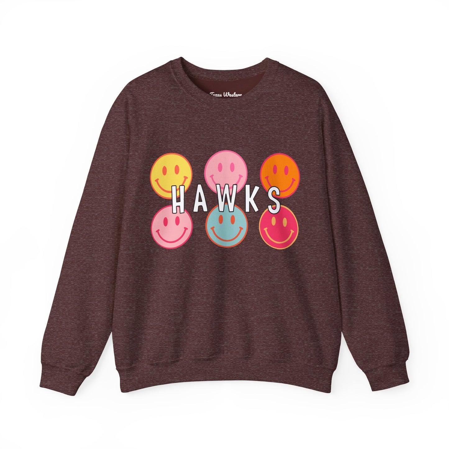 Hawks Smiley Crewneck - Gildan