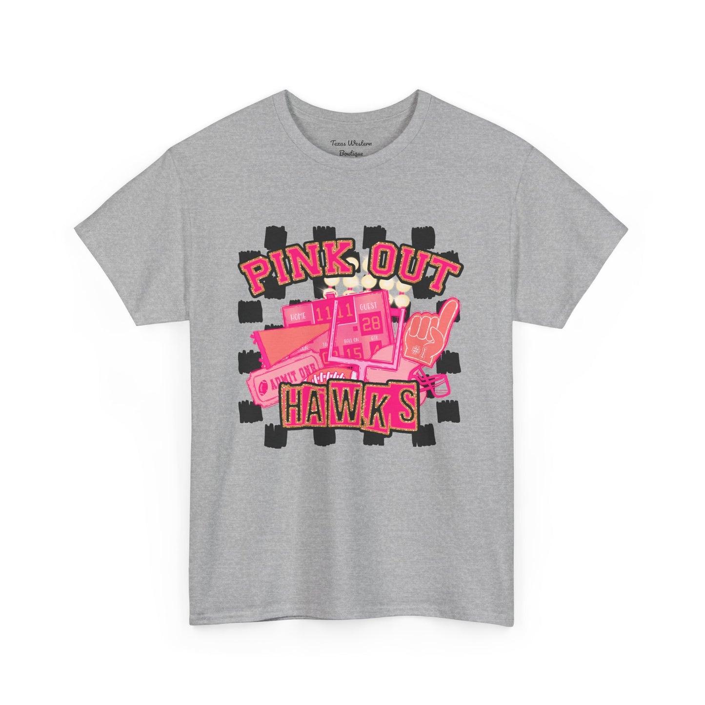 Pink Out Hawks Tee - Gildan
